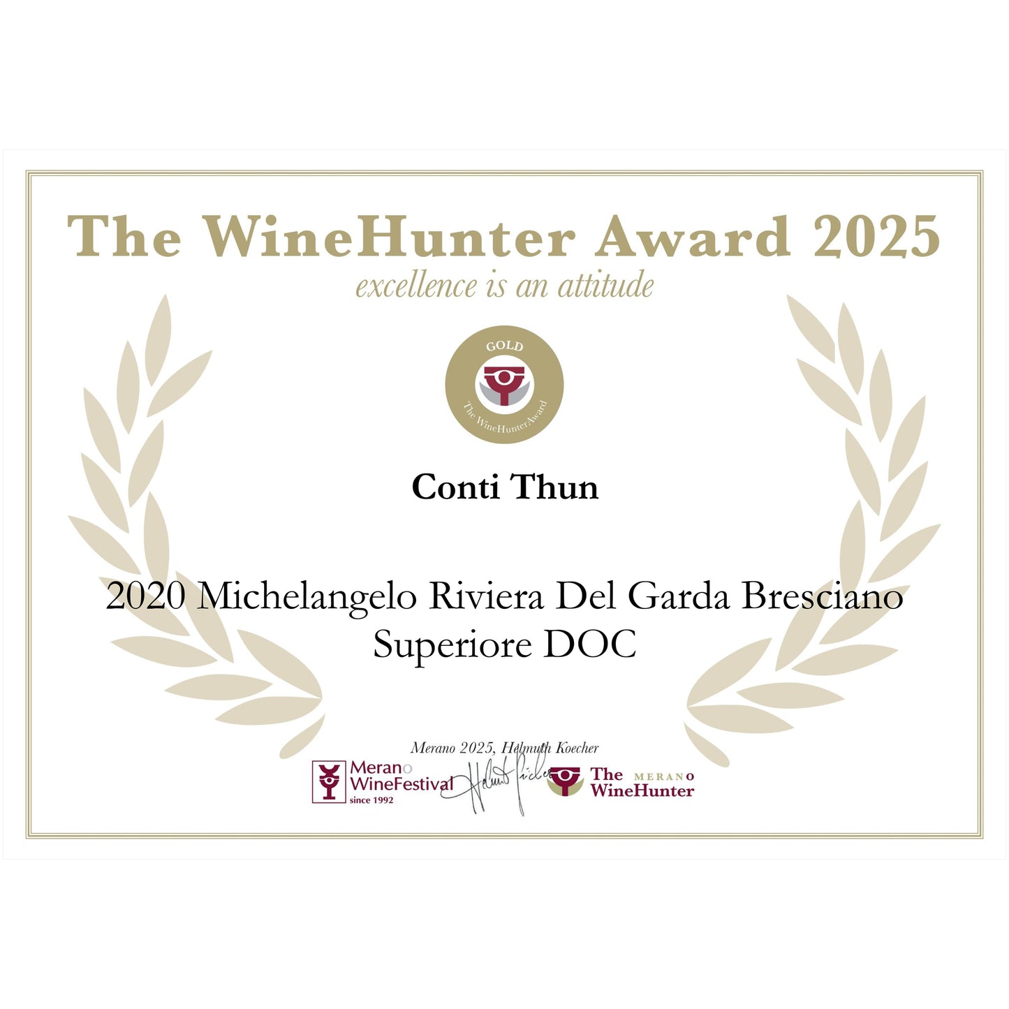 MICHELANGELO - vino rosso superiore, Riviera del Garda Classico DOC