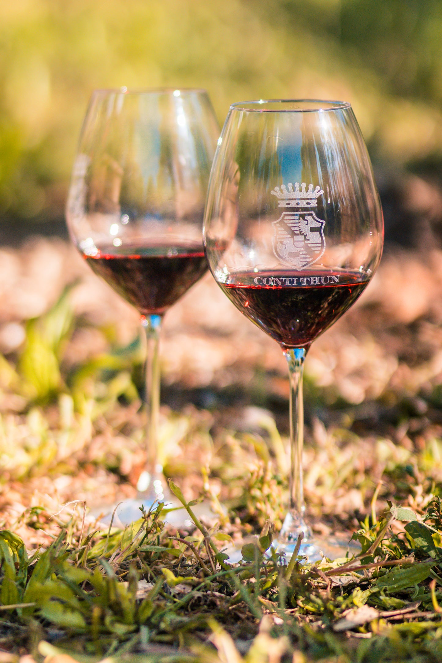 bicchiere di vino rosso conti thun