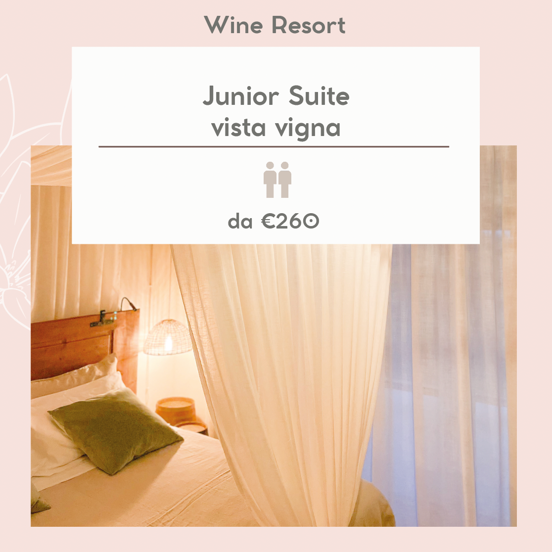 
                  
                    Junior Suite with terrace and vineyard view
                  
                